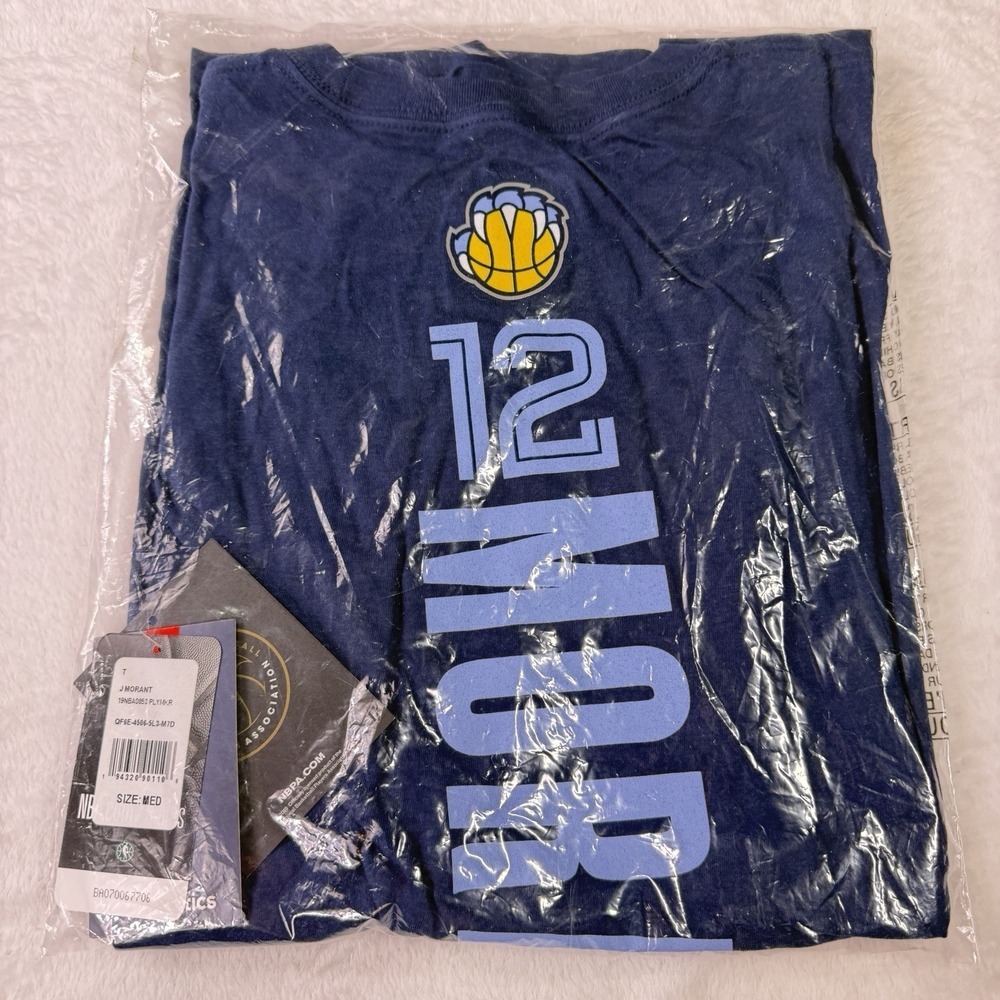 Ja Morant T-shirt Memphis Grizzlies Mens Medium Navy Shirt NWT